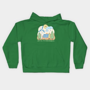 Say Yes To Renewables Kids Hoodie